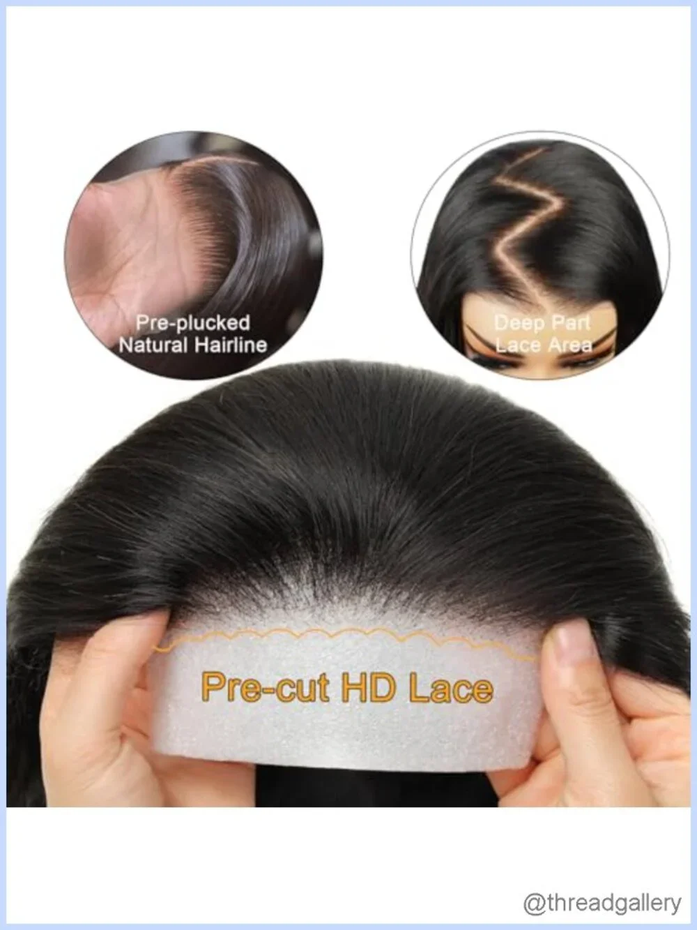 Wear and Go 9x6 HD Lace Glueless Wig, 180% Density 0.10mm Ultra-Thin Invisible